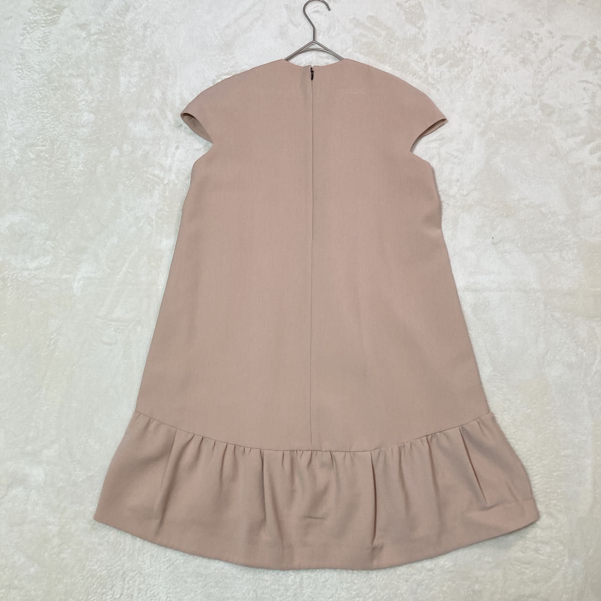 美品】YOKO CHAN ヨーコチャン フレア ミニワンピース 裾フリル 美品】YOKO CHAN ヨーコチャン フレア ミニワンピース 裾フリル