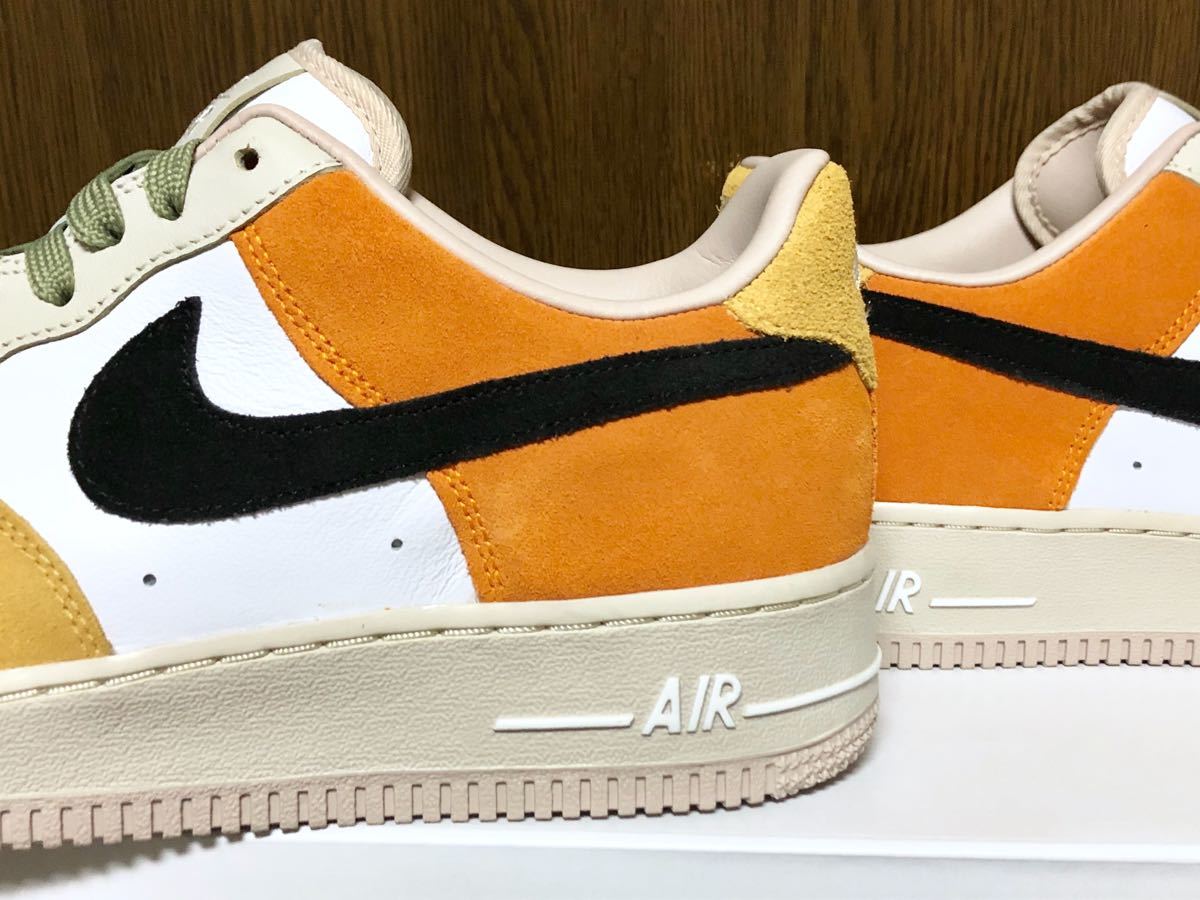 20年製 NIKE AIR FORCE 1 BY YOU SUEDE “Kumquat” ナイキ エアフォース AF1 SWOOSH【CT3761-991】イエロー スエード レザー US8.5_画像6