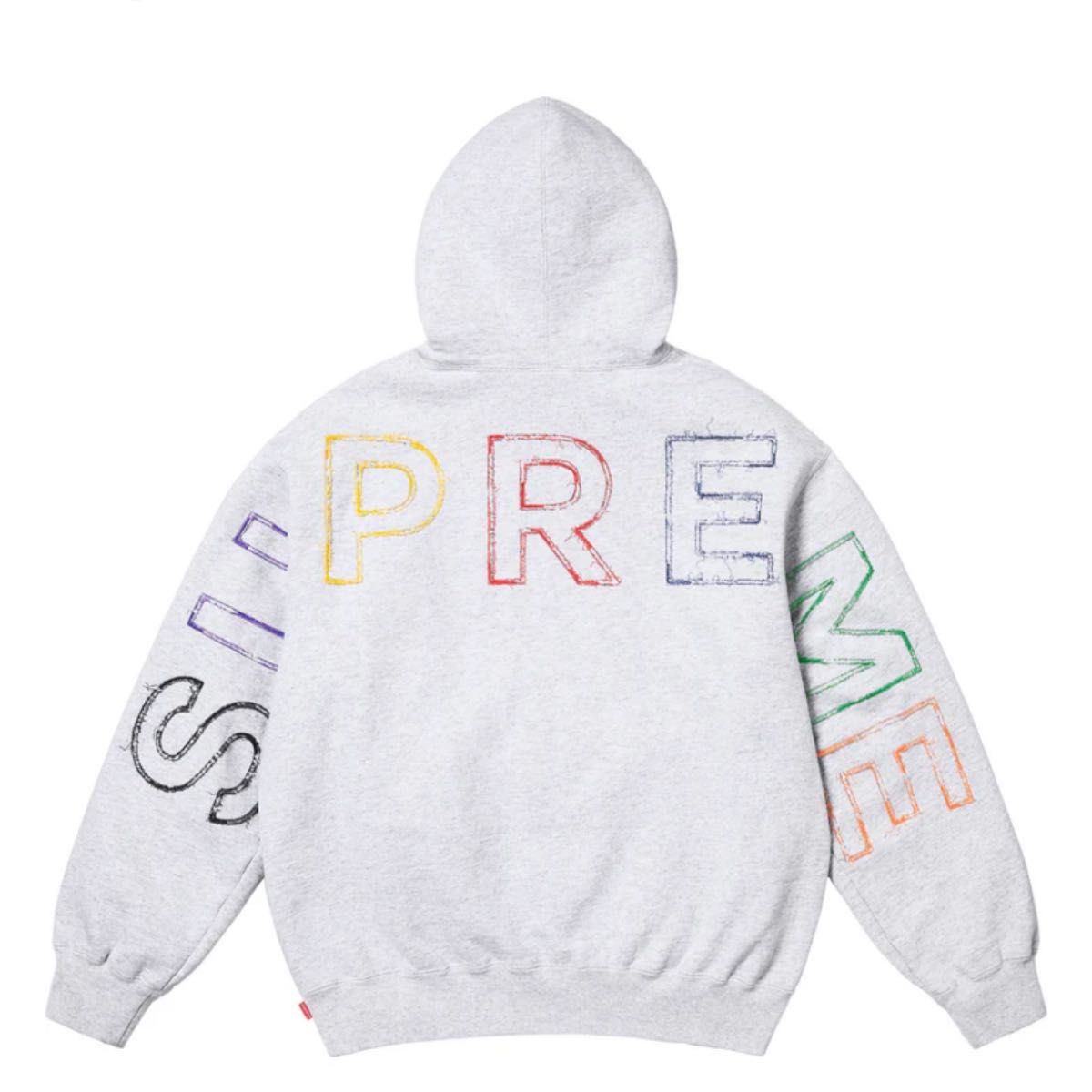 Supreme Frayed Hooded Sweatshirt グレー Lサイズ 新品・未使用 Supreme Frayed Hooded Sweatshirt グレー Lサイズ 新品・未使用