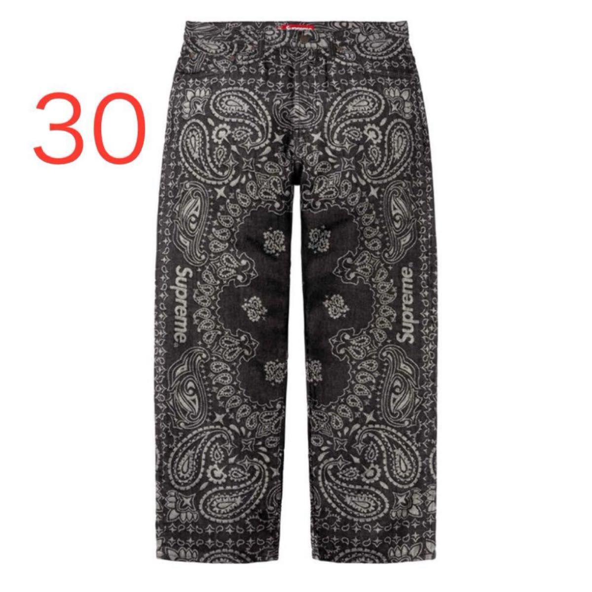 30 ブラック 黒 Supreme Bandana Jacquard Baggy Jean パンツ 30 ブラック 黒 Supreme Bandana Jacquard Baggy Jean パンツ