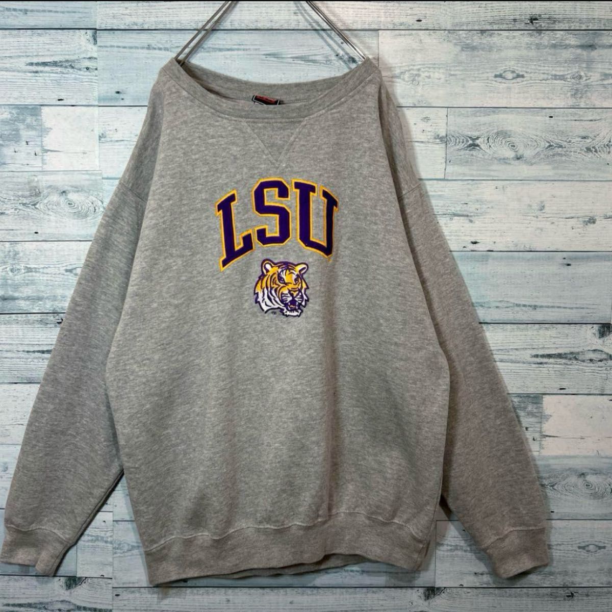 海外サイズ】00s ルイジアナ州立大学 LSU 刺繍ロゴ スウェット 海外サイズ】00s ルイジアナ州立大学 LSU 刺繍ロゴ スウェット