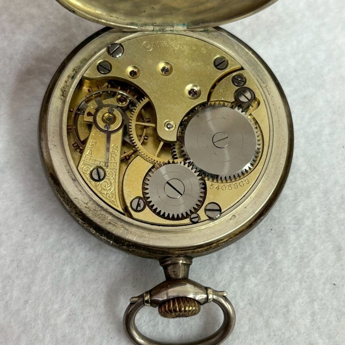 F426-O61-985◎ OMEGA オメガ 懐中時計 0.800 銀製 総重量79g 手 F426-O61-985◎ OMEGA オメガ 懐中時計 0.800 銀製 総重量79g 手