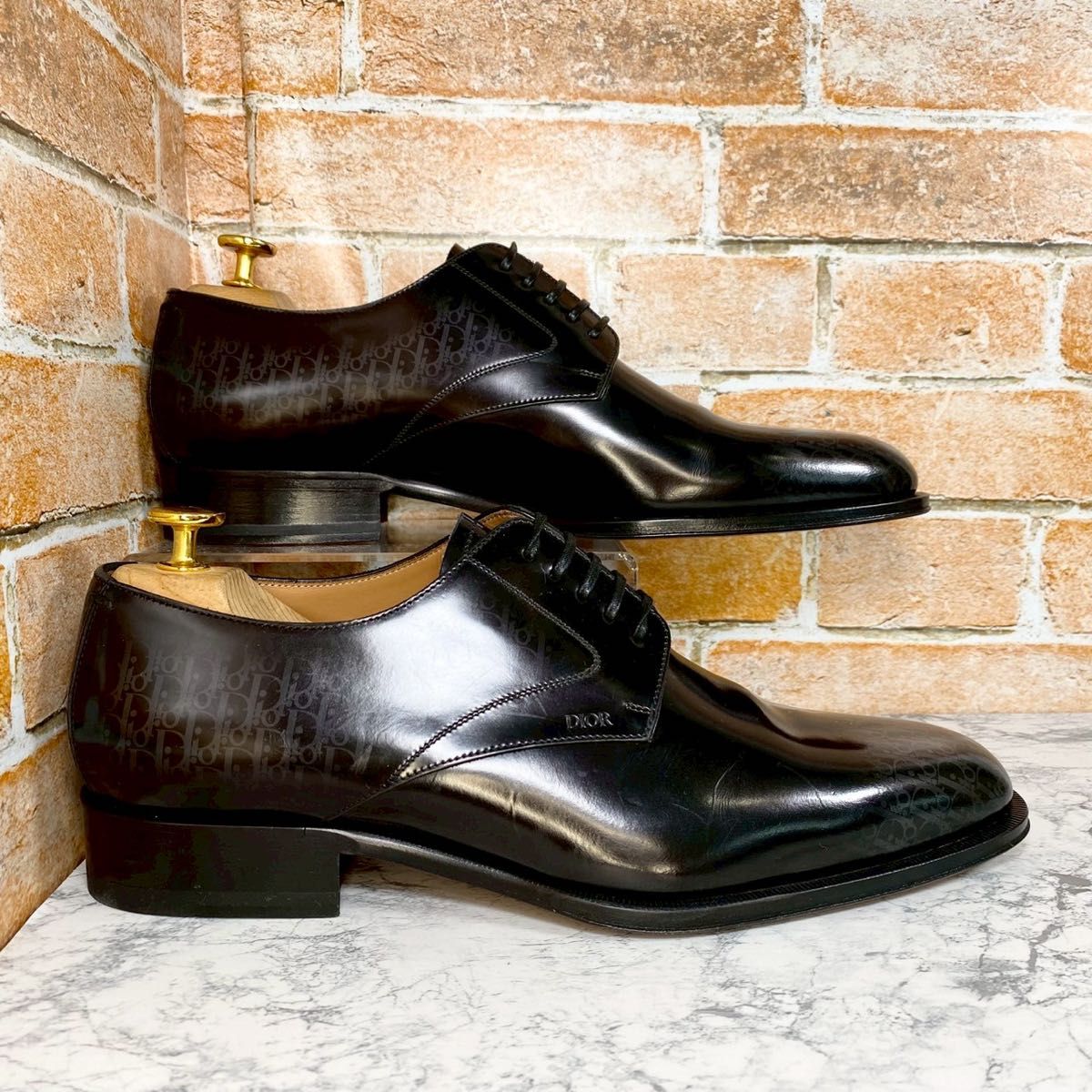 メンズブランド革靴】Dior オブリーク ダービーシューズ 黒 26 メンズブランド革靴】Dior オブリーク ダービーシューズ 黒 26