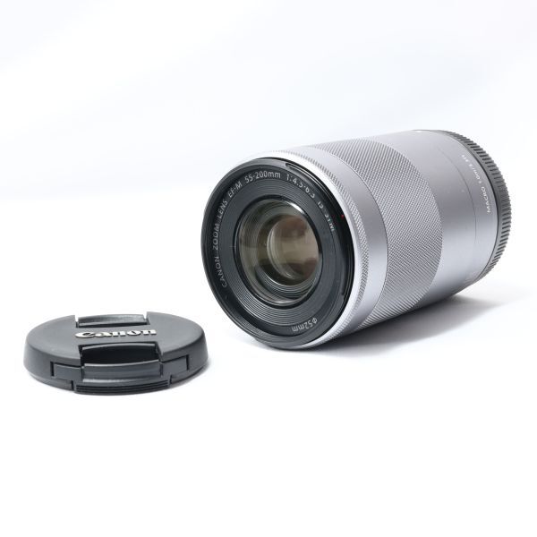 美品】Canon EF-M55-200mm F4.5-6.3 IS STM(シルバー) 送料無料 美品】Canon EF-M55-200mm F4.5-6.3 IS STM(シルバー) 送料無料