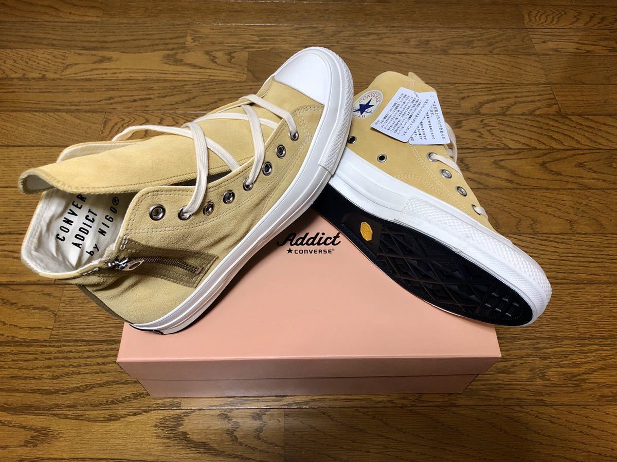 新品 ベージュ US8 26.5cm Addict CHUCK TAYLOR SUEDE NIGO Z HI