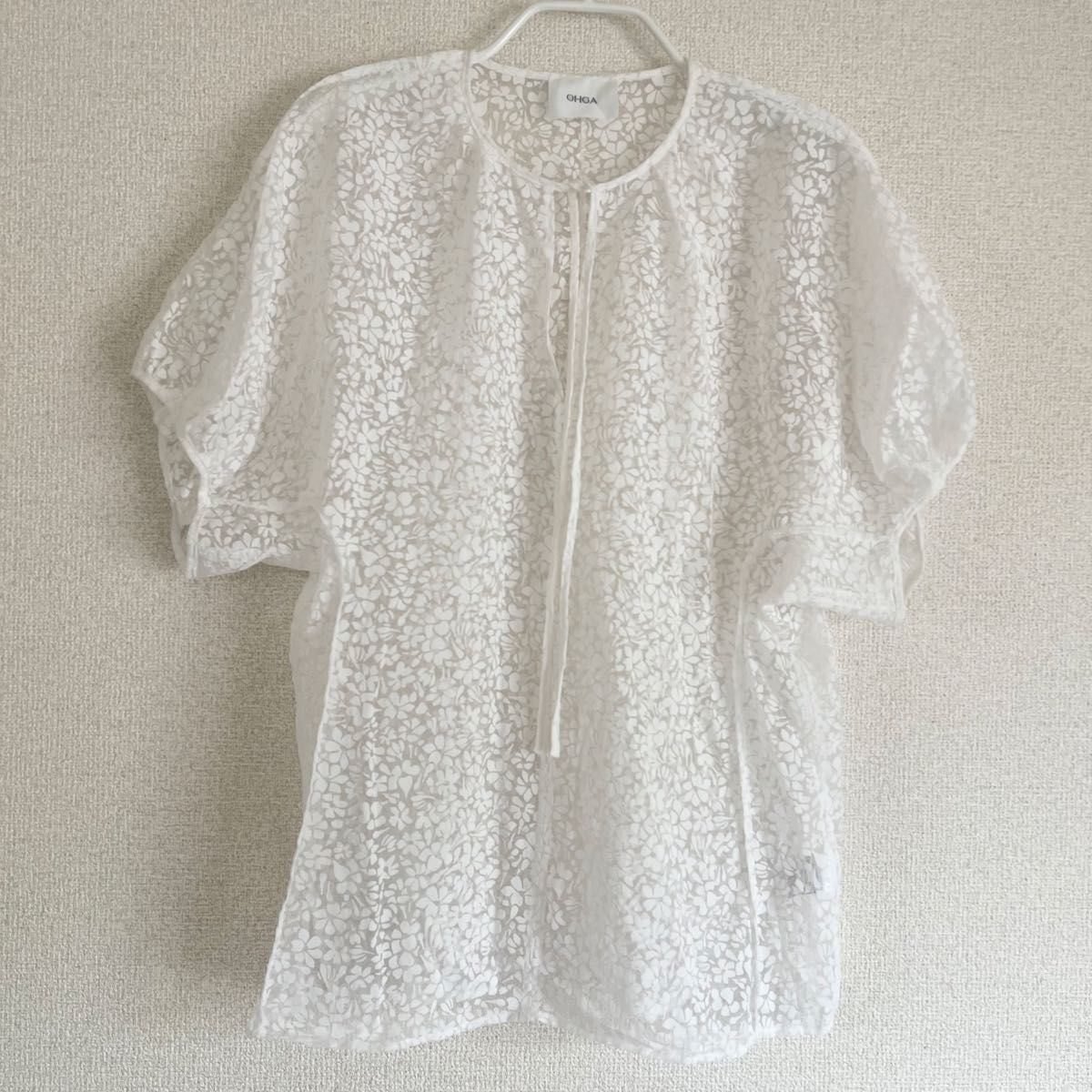 OHGAオーガ SHEER SKIPPER シアースキッパーブラウス 総レース OHGAオーガ SHEER SKIPPER シアースキッパーブラウス 総レース