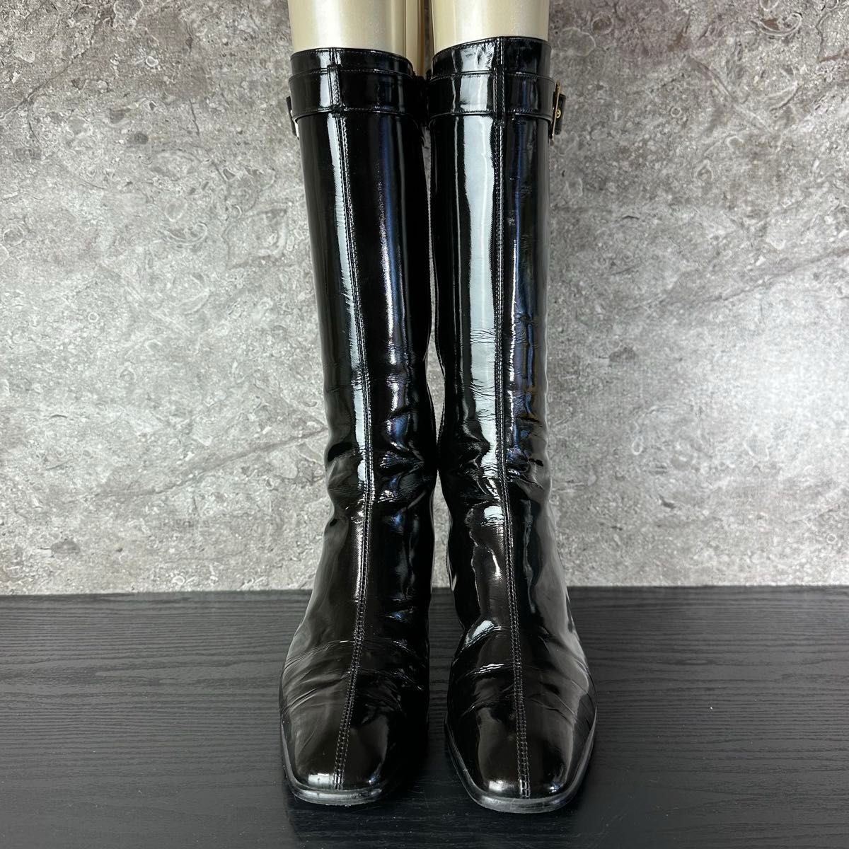 【最安値挑戦】 良美品 パテントレザー イヴサンローラン Laurent Saint Yves 靴