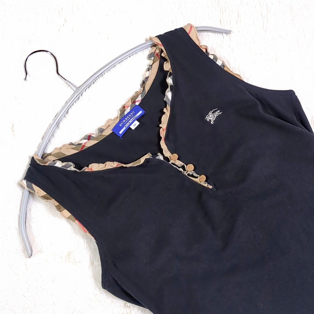 希少 美品 BURBERRY BLUE LABEL BURBERRY ノバチェック フリル 希少 美品 BURBERRY BLUE LABEL BURBERRY ノバチェック フリル