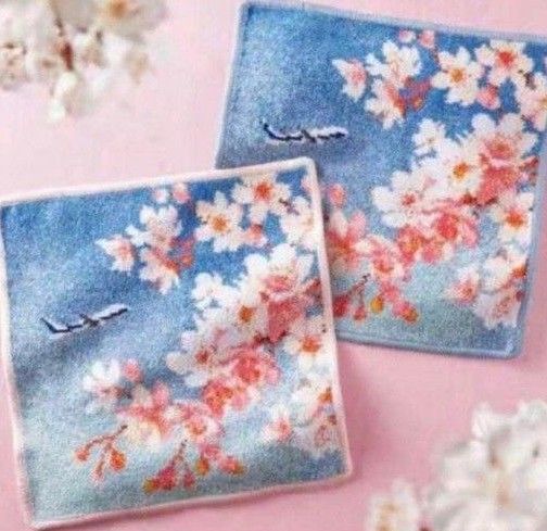 ANA限定】フェイラー ANAオリジナル タオルハンカチ 桜1枚 青縁 ANA限定】フェイラー ANAオリジナル タオルハンカチ 桜1枚 青縁