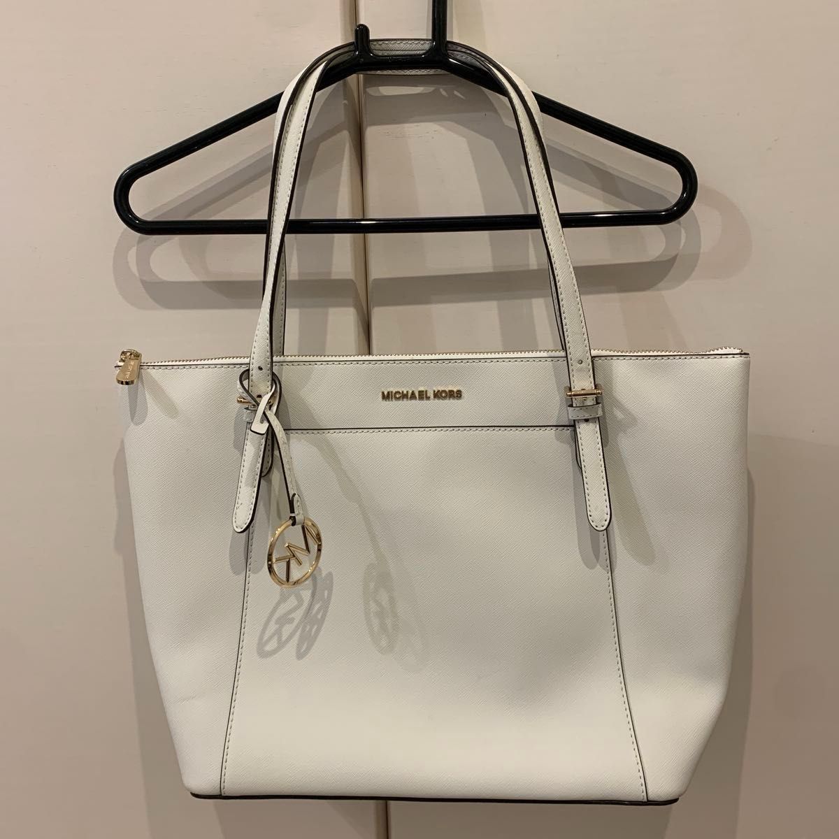 MICHAEL KORS マイケルコース ホワイトレザー トートバッグ MICHAEL KORS マイケルコース ホワイトレザー トートバッグ