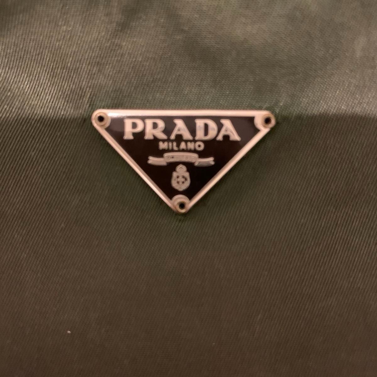 プラダ PRADA ポーチ 三角ロゴ ブラック系 カーキ系 テスート プラダ PRADA ポーチ 三角ロゴ ブラック系 カーキ系 テスート
