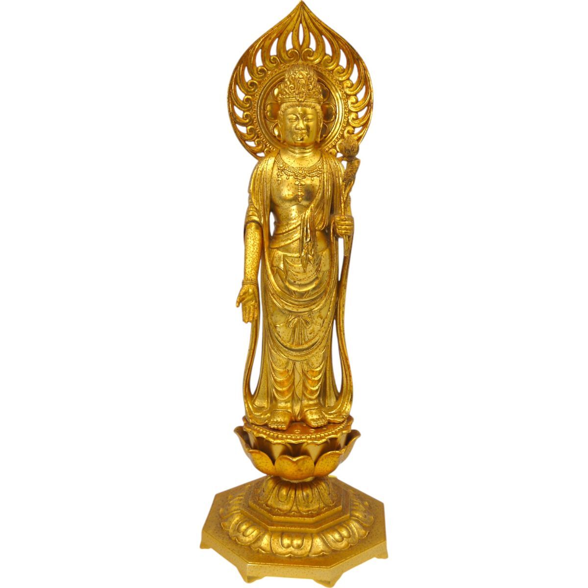 秀雲 刻印 仏教美術 仏像 聖観世音菩薩 約2.9kg 約36cm 日美謹製 秀雲 刻印 仏教美術 仏像 聖観世音菩薩 約2.9kg 約36cm 日美謹製