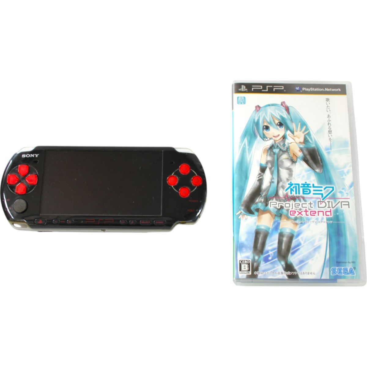 PSP-3000 ブラック 赤ボタン 本体 SONY バッテリー欠品 初音ミク PSP-3000 ブラック 赤ボタン 本体 SONY バッテリー欠品 初音ミク