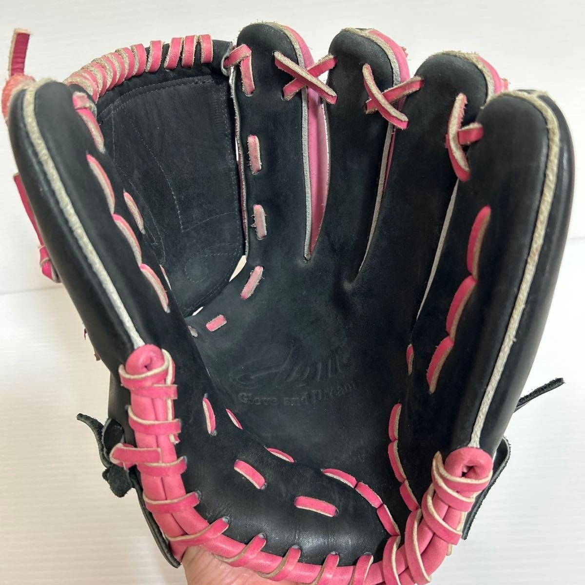 glom グロム グローブ ピンク ドット柄 レア 野球 軟式 内野手 glom グロム グローブ ピンク ドット柄 レア 野球 軟式 内野手