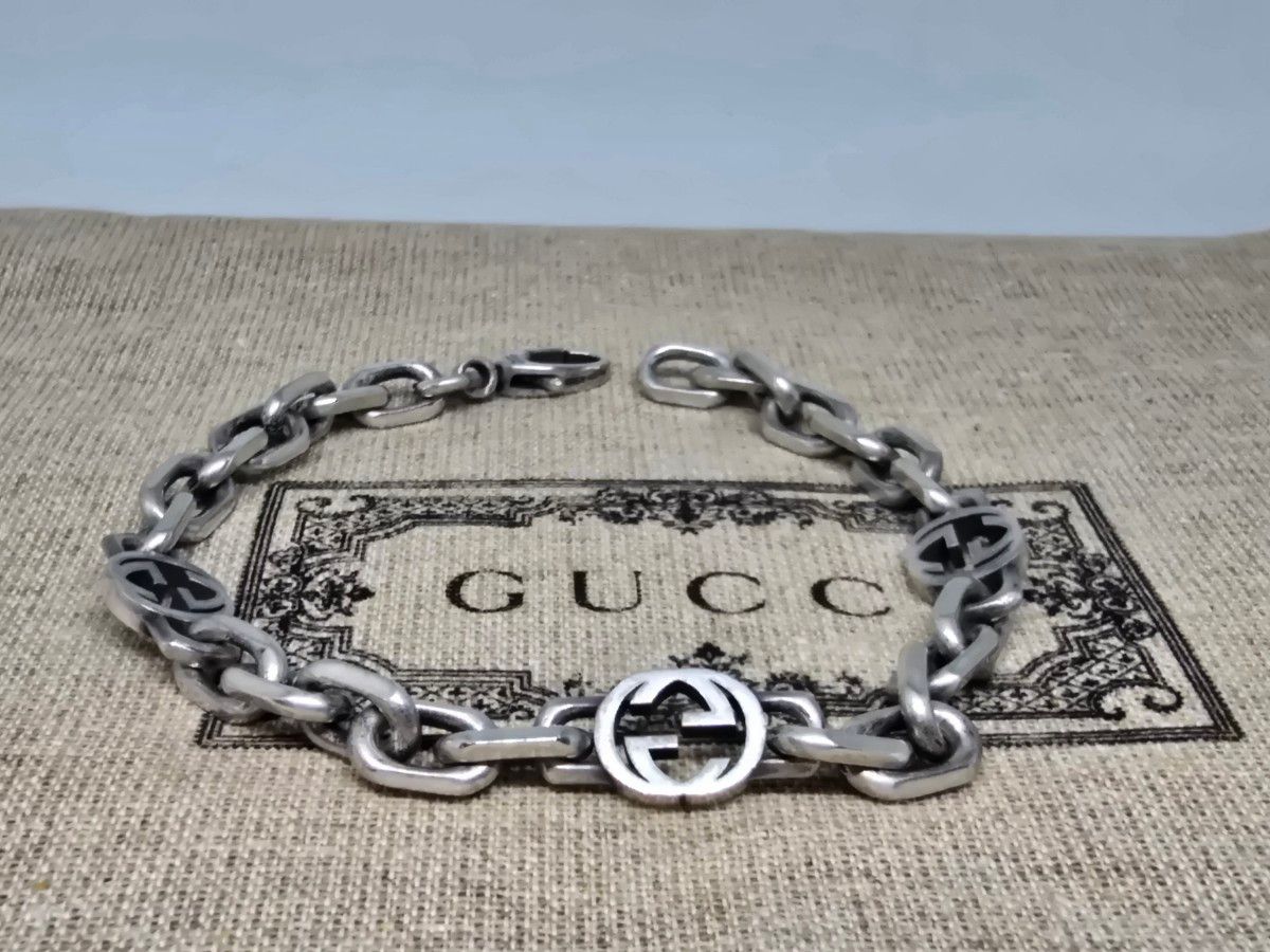 現行品】GUCCI インターロッキングG ブレスレット チェーン 現行品】GUCCI インターロッキングG ブレスレット チェーン
