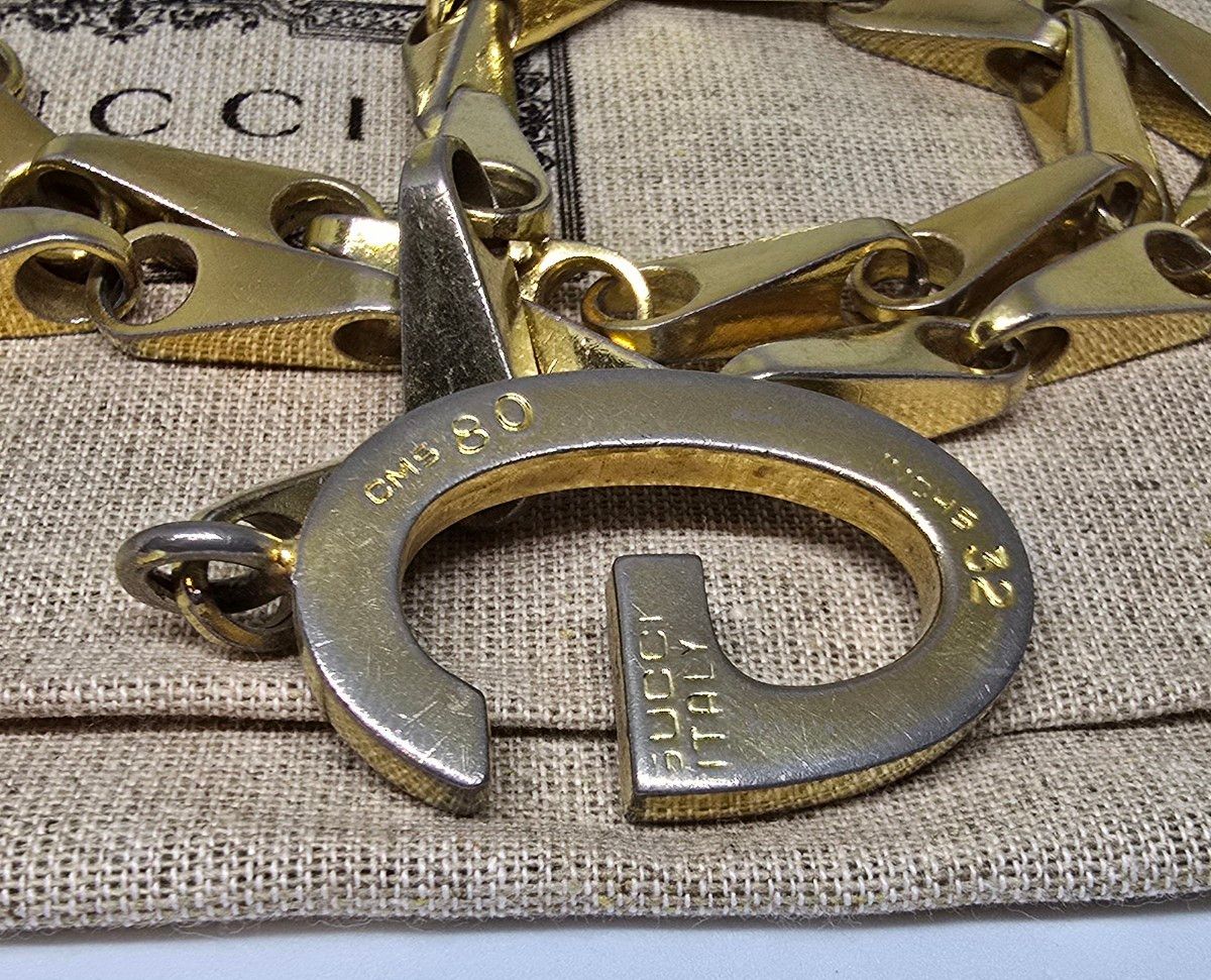 超レア廃盤品】OLD GUCCI チェーン ネックレス ベルトチェーン 超レア廃盤品】OLD GUCCI チェーン ネックレス ベルトチェーン