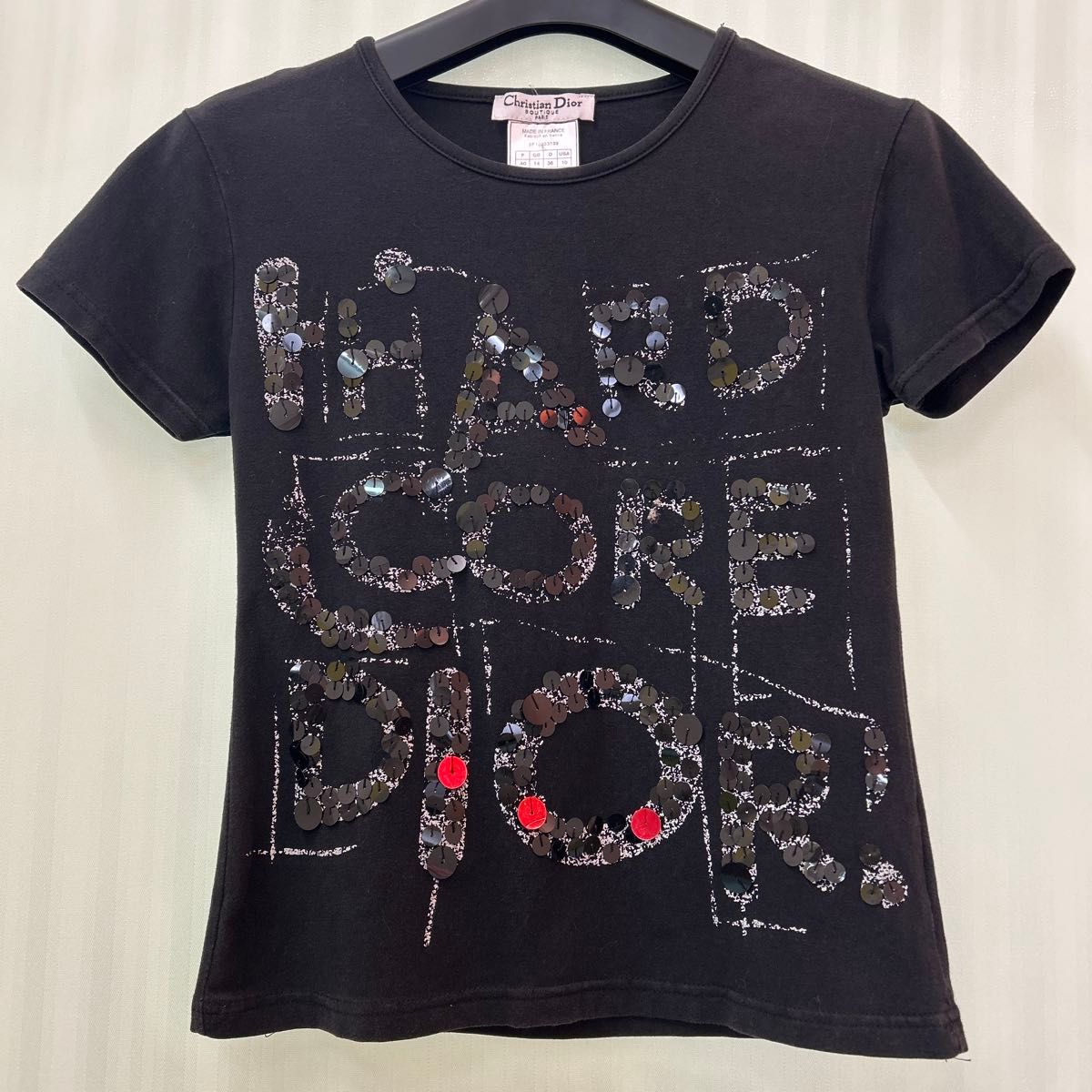 Christian Dior Tシャツ スパンコール ブラック Sサイズ|Yahoo Christian Dior Tシャツ スパンコール ブラック Sサイズ|Yahoo