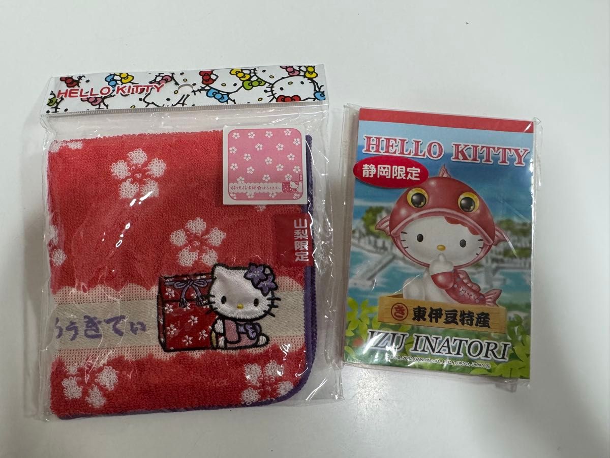 HELLO KITTY ハローキティ 桜柄タオル 山梨限定 メモ帳 静岡限定 HELLO KITTY ハローキティ 桜柄タオル 山梨限定 メモ帳 静岡限定