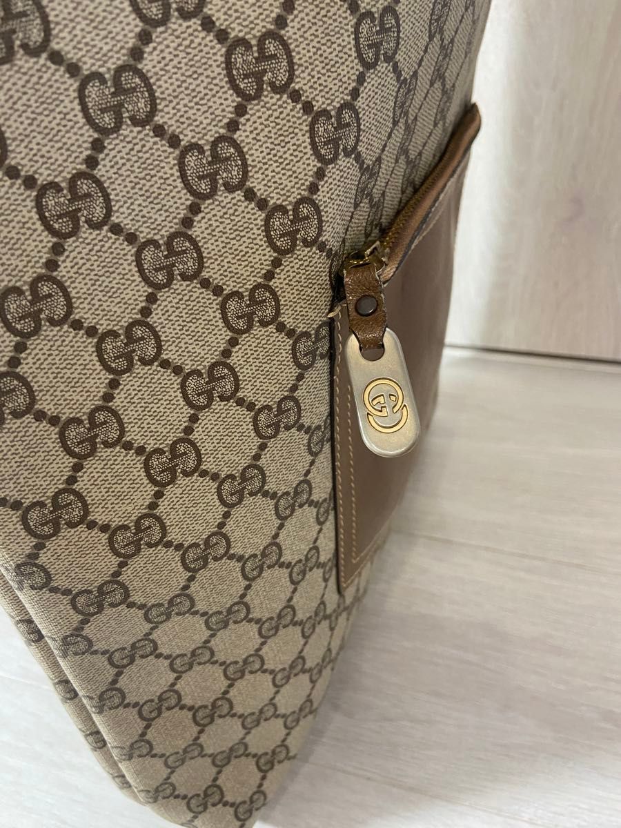GUCCI トートバッグ シェリーライン レザー PVC GG柄 GUCCI トートバッグ シェリーライン レザー PVC GG柄