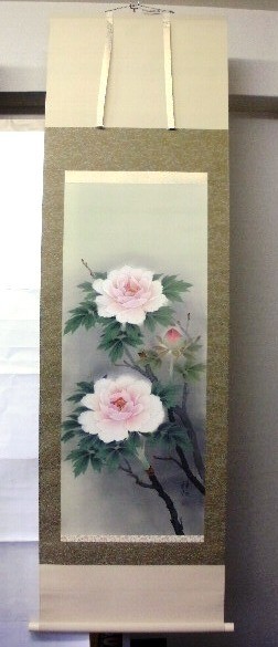 人気ショップ 掛け軸 美品 掛け軸 塩田祥恒 塩田祥恒 枝垂桜 掛軸