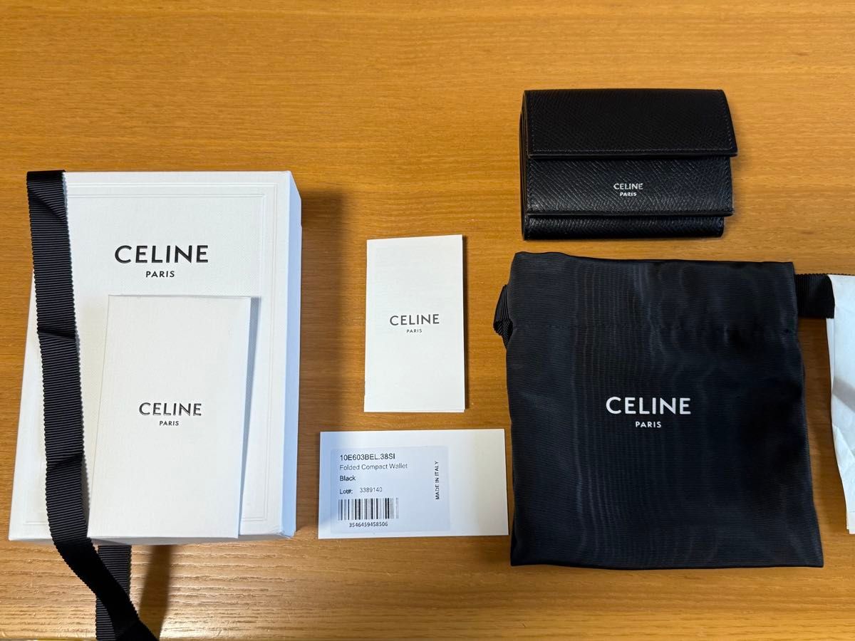 CELINE フォールデッド コンパクトウォレット / グレインド CELINE フォールデッド コンパクトウォレット / グレインド