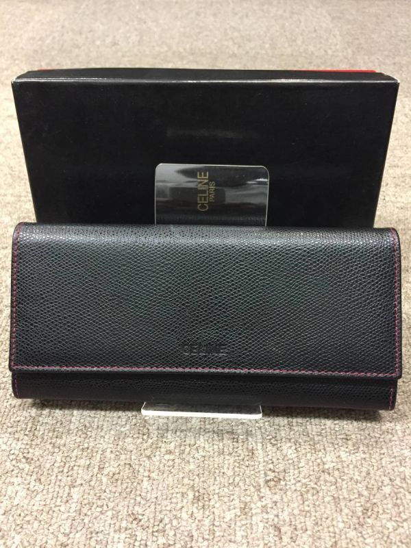 美品！希少！格安！セリーヌ オールドセリーヌ レザー 二つ折り長財布