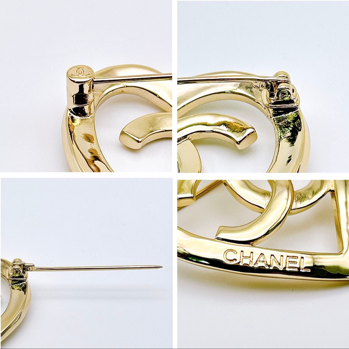 極美品 鑑定済み 】 シャネル ブローチ ハート CHANEL B22 P 極美品 鑑定済み 】 シャネル ブローチ ハート CHANEL B22 P