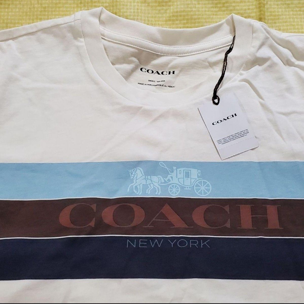 新品 COACH Tシャツ コーチ S / M さわやか おしゃれ 白 新品 COACH Tシャツ コーチ S / M さわやか おしゃれ 白
