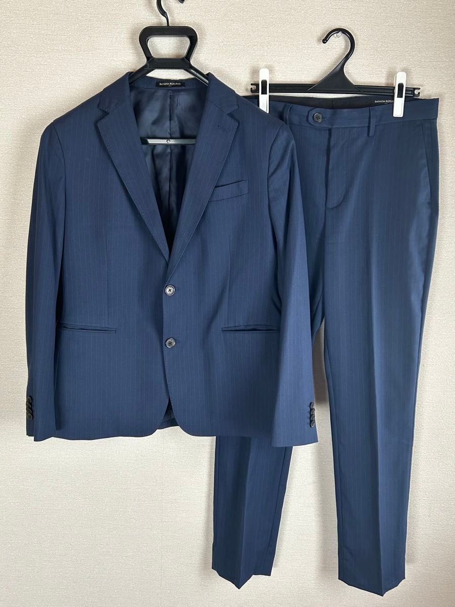 美品BANANA REPUBLIC セットアップスーツ ピンストライブ 美品BANANA REPUBLIC セットアップスーツ ピンストライブ