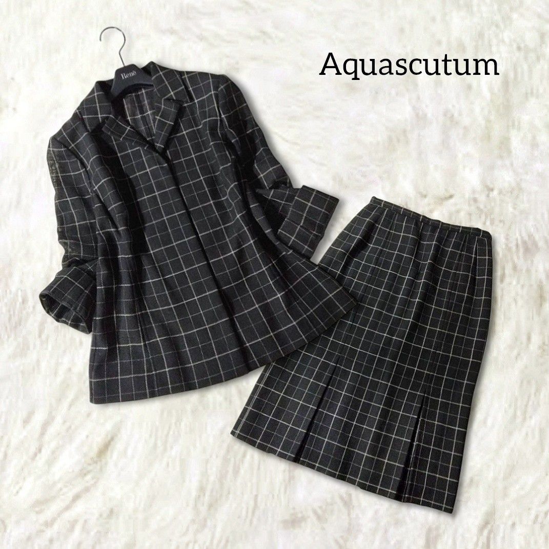 Aquascutum アクアスキュータム シアー スカートスーツ Aquascutum アクアスキュータム シアー スカートスーツ