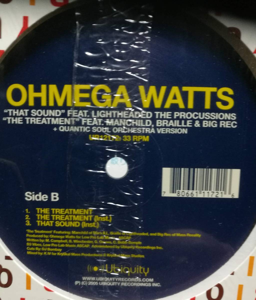 【廃盤12inch】Ohmega Watts / That Sound / The Treatmentの画像2