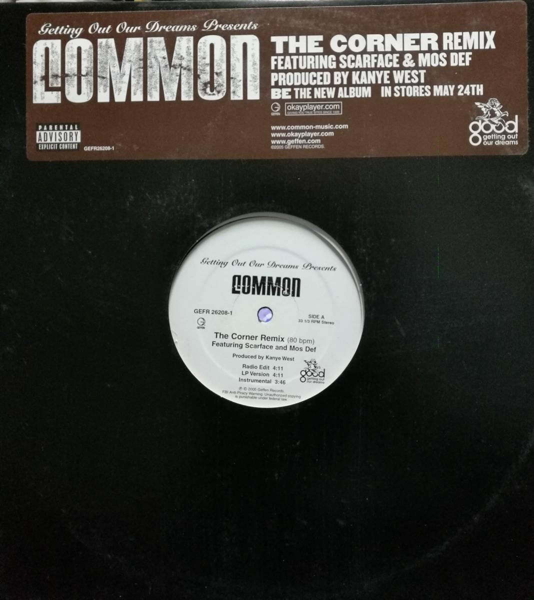 【廃盤12inch】Common / The Corner (Remix)_画像1