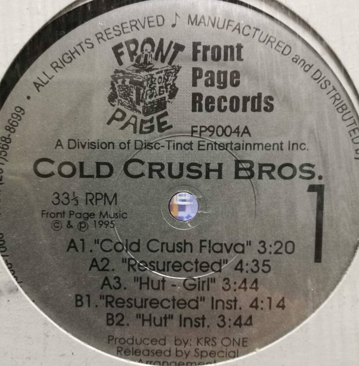 【廃盤12inch】Cold Crush Bros. / Cold Crush Flava / Resurected_画像1