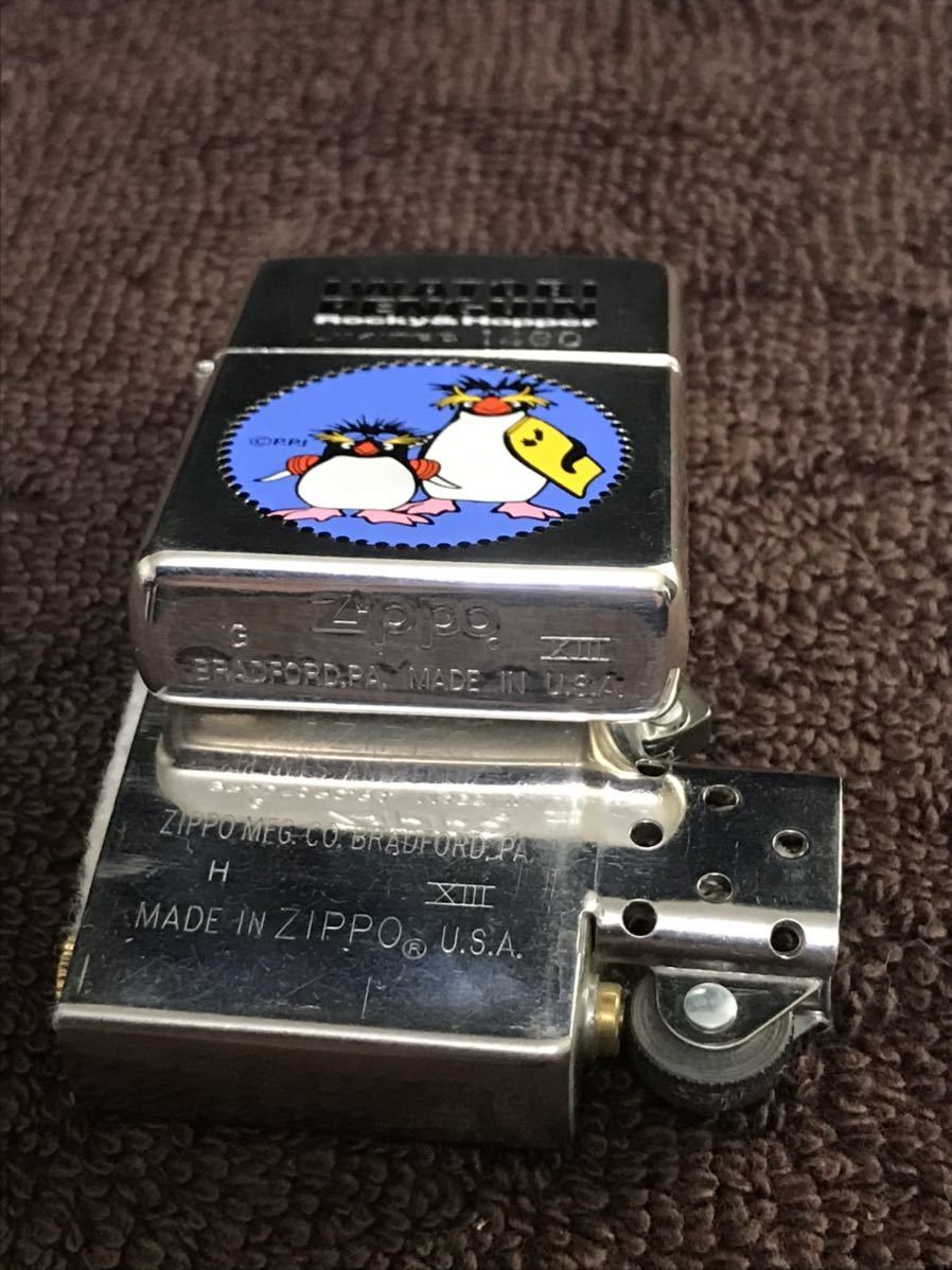 限定品　ZIPPO 未使用品　IWATOBI PENGUIN Rocky & Hopper イワトビペンギン シリアルNo.1460 1997年製 ジッポー ジッポライター_画像4