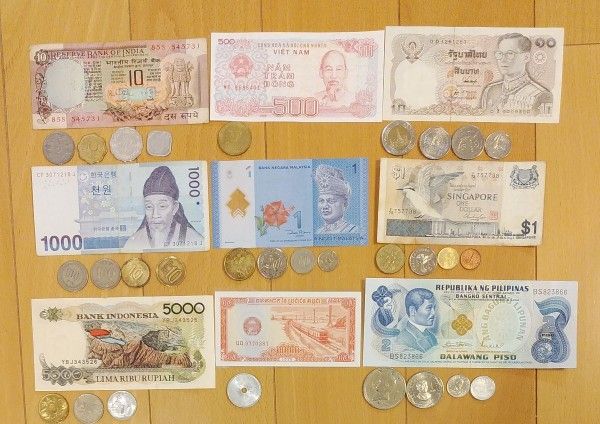 1円～外国硬貨 外国銭 古銭 海外紙幣 海外硬貨 おまとめ 約5.9kg