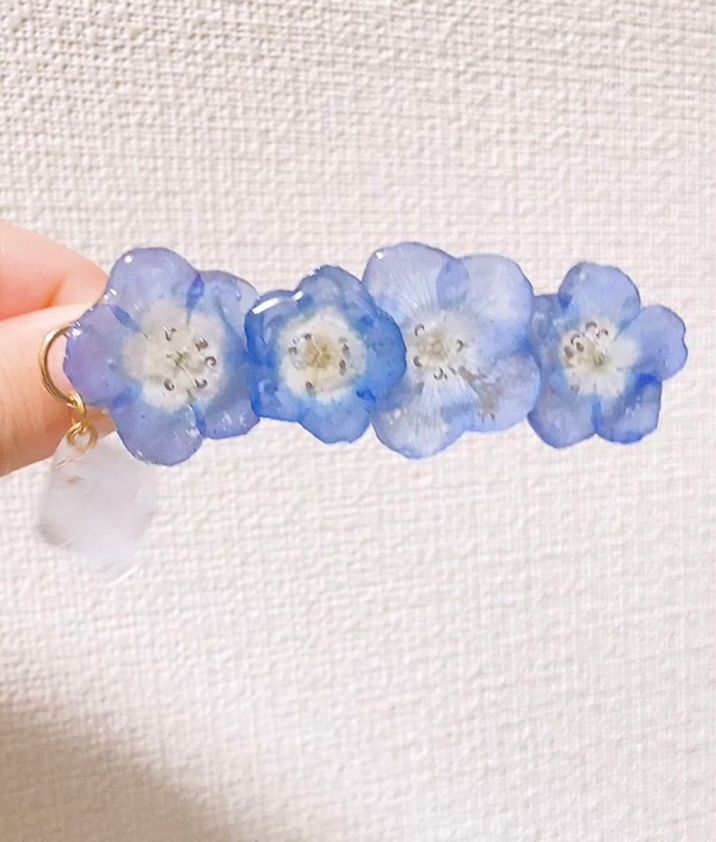 即買い大歓迎 ネモフィラ 氷 ヘアクリップ 値下げ×
