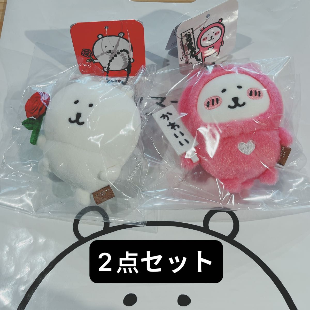 ナガノマーケット ローズなナガノのくま 「かわいい」札持ち ナガノマーケット ローズなナガノのくま 「かわいい」札持ち