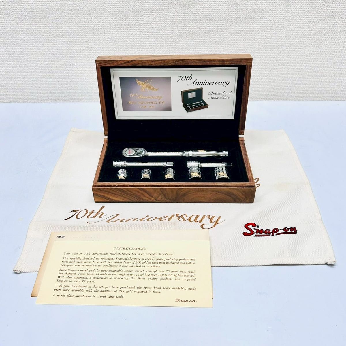 希少限定品 スナップオン Snap-on 70周年記念 純金ロゴ 希少限定品 スナップオン Snap-on 70周年記念 純金ロゴ