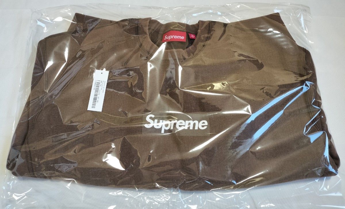 Supreme Washed Box Logo Crewneck Brown Large 茶色 Lサイズ Supreme Washed Box Logo Crewneck Brown Large 茶色 Lサイズ