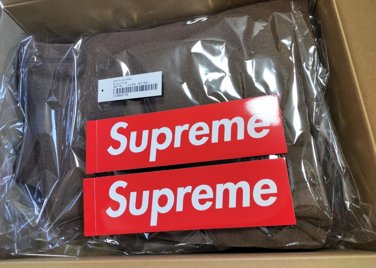 Supreme Washed Box Logo Crewneck Brown Large 茶色 Lサイズ Supreme Washed Box Logo Crewneck Brown Large 茶色 Lサイズ