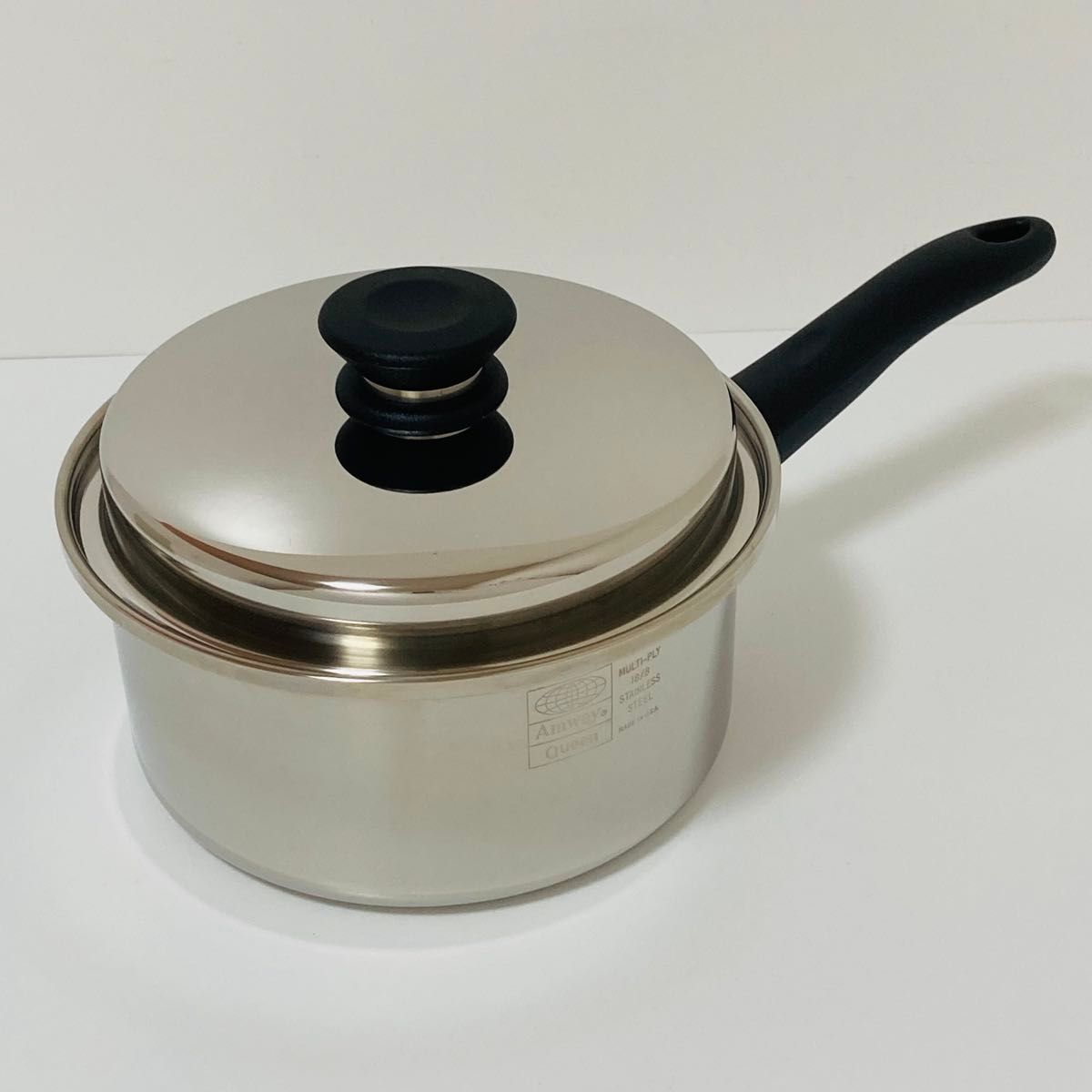 Amway アムウェイ 中ソースパン 鍋 未使用 ステンレス 高級鍋 現行取手 アムウェイ鍋 大フライパン 現行型 (美品✨ Amway 大ソースパン