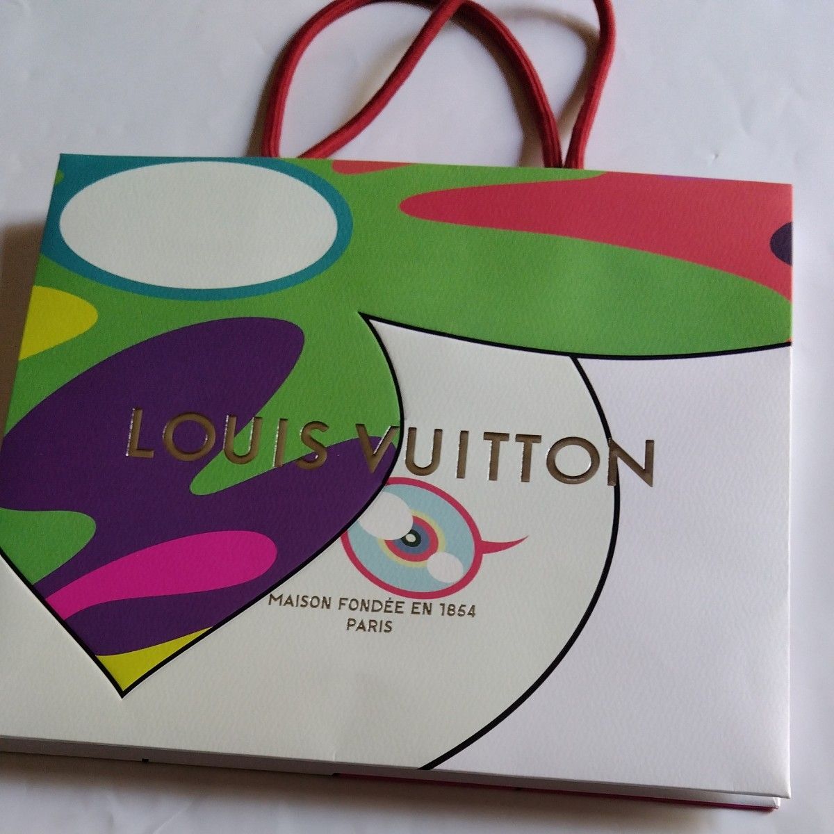 LOUIS VUITTON x 村上隆 コラボ ショッパー リボン タグ セット LOUIS VUITTON x 村上隆 コラボ ショッパー リボン タグ セット