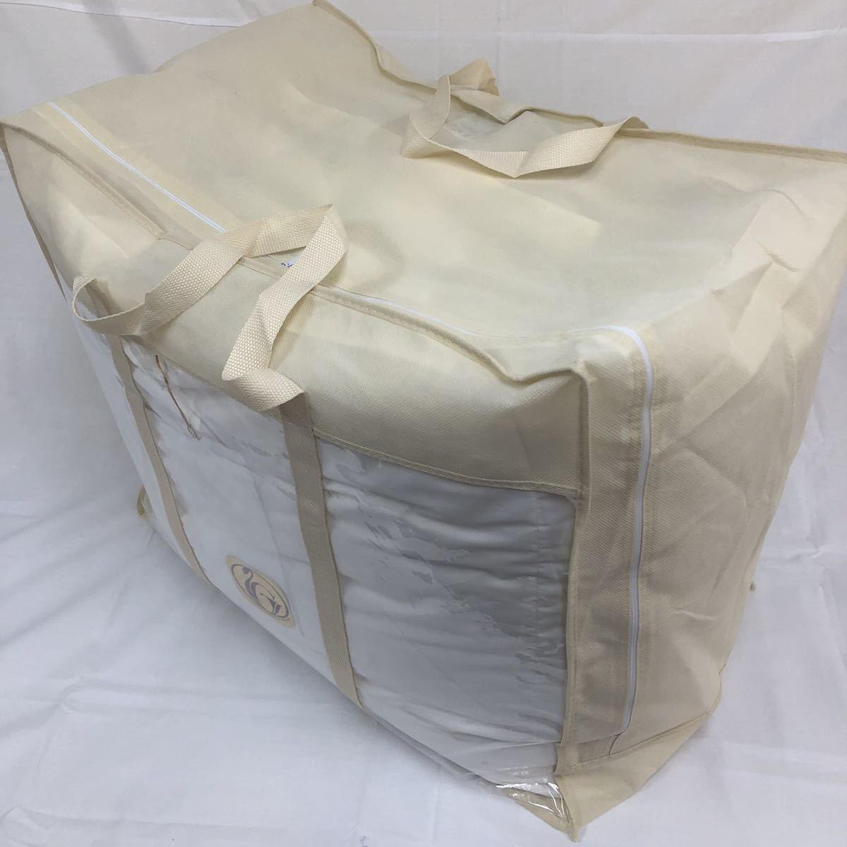 羽毛布団 ダブル超ロング ニューゴールド 白色 日本製 190×230cm