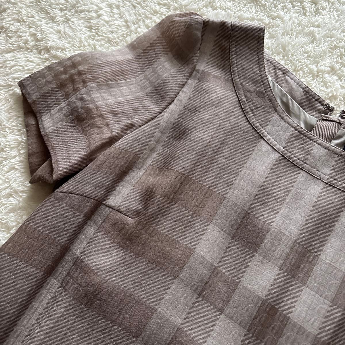 バーバリー/BURBERRYチェック柄ワンピース ベルト付き 36サイズ バーバリー/BURBERRYチェック柄ワンピース ベルト付き 36サイズ