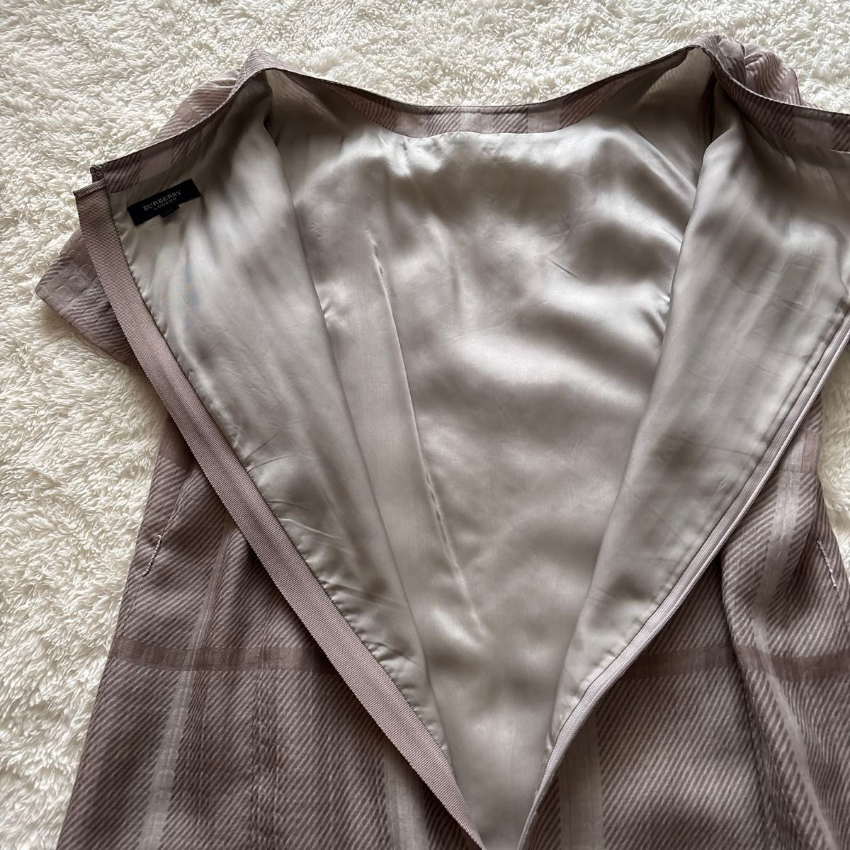 バーバリー/BURBERRYチェック柄ワンピース ベルト付き 36サイズ バーバリー/BURBERRYチェック柄ワンピース ベルト付き 36サイズ