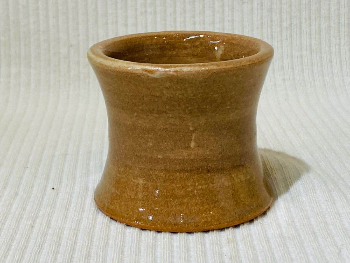 kmg07▽骨董 陶器 蓋置 聡明作 唐津焼 伝統工芸品 年代物 茶器 kmg07▽骨董 陶器 蓋置 聡明作 唐津焼 伝統工芸品 年代物 茶器