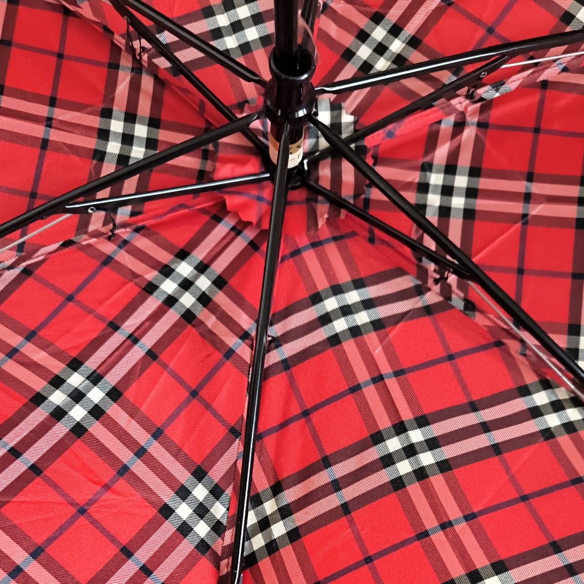 バーバリー BURBERRY 雨傘 折りたたみ傘 赤 チェック 正規品 バーバリー BURBERRY 雨傘 折りたたみ傘 赤 チェック 正規品