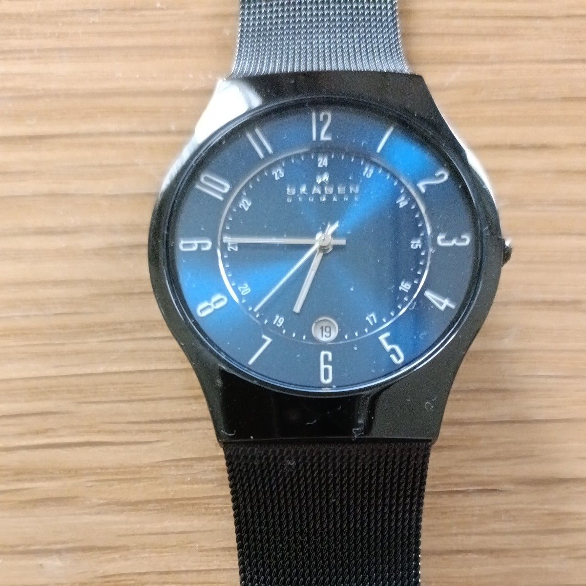 SKAGEN スカーゲン T233XLTMN 腕時計 ブルー ブラック 電池交換 SKAGEN スカーゲン T233XLTMN 腕時計 ブルー ブラック 電池交換