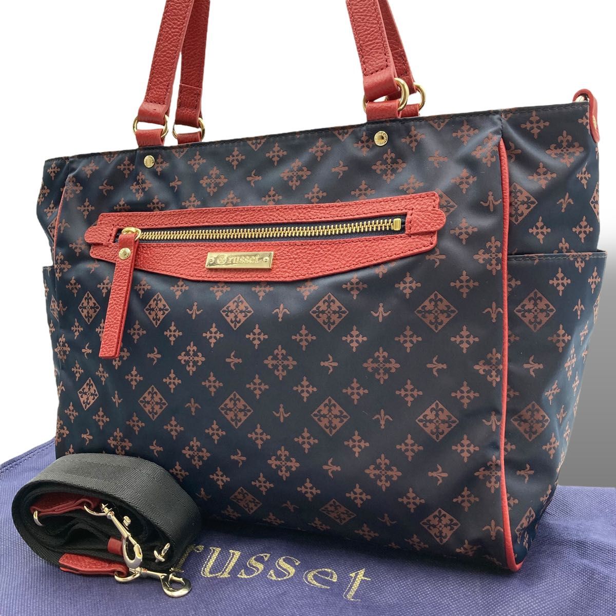 未使用級】 russet ラシット トートバッグ ショルダーバッグ 未使用級】 russet ラシット トートバッグ ショルダーバッグ