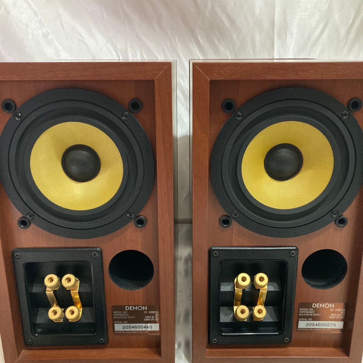 新同 4スピーカー デノン SC A555SA 3WAY ブックシェルフ 背面 新同 4スピーカー デノン SC A555SA 3WAY ブックシェルフ 背面